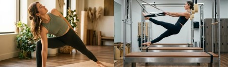 mulher praticando yoga e pilates para ver qual emagrece mais