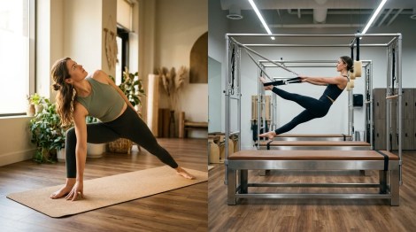 mulher praticando yoga e pilates para ver qual emagrece mais